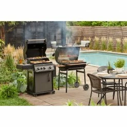 Style Selections Pelham Bay Patio Dinner Table - 48-in x 29 1/4-in - Matte Black Steel -STYLE SELECTIONS Shop 47865005d L