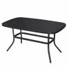 Style Selections Pelham Bay Outdoor Table with Round Corners - Steel - 40-in x 22.5-in x 20.25-in - Black -STYLE SELECTIONS Shop 47865006 L