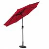 Style Selections Vinehaven Market Umbrella with LED Lighting - Aluminum and Olefin - Tiltable - Red -STYLE SELECTIONS Shop 48655007 L