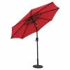 Style Selections Tiltable Umbrella - Aluminum and Red Olefin - 9-ft -STYLE SELECTIONS Shop 48655012 L