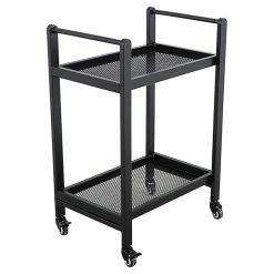 Service Cart - 16.14" x 27.95" x 28.95" - Black