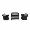 Style Selections Matheson Outdoor Conversation Set - 4 Pieces - Resin and Steel Frame - Black/Grey 2 Style Selections Matheson Outdoor Conversation Set - 4 Pieces - Resin and Steel Frame - Black/Grey -STYLE SELECTIONS Shop 48655039 L