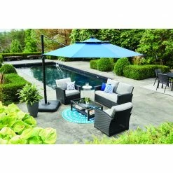 Style Selections Matheson Outdoor Conversation Set - 4 Pieces - Resin and Steel Frame - Black/Grey -STYLE SELECTIONS Shop 48655039b L