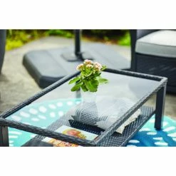 Style Selections Matheson Outdoor Conversation Set - 4 Pieces - Resin and Steel Frame - Black/Grey -STYLE SELECTIONS Shop 48655039d L