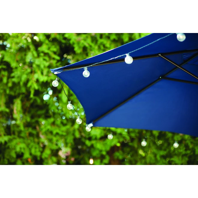 Style Selections Blue Fabric and Steel 7.5-ft Umbrella 5 Style Selections Blue Fabric and Steel 7.5-ft Umbrella - Image 3