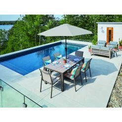 Style Selections Umbrella - 9-ft - Aluminum/Fabric - Grey -STYLE SELECTIONS Shop 48655082c L