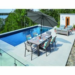 Style Selections Umbrella - 9-ft - Aluminum/Fabric - Grey -STYLE SELECTIONS Shop 48655082d L