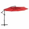 Style Selections Matheson Octagonal Offset Patio Umbrella - Steel and Red Polyester - Tiltable and Rotating -STYLE SELECTIONS Shop 48655085 L