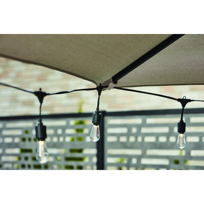 Style Selections Offset Patio Umbrella - Aluminum and Olefin - Tiltable and Rotating - Greige 6 Style Selections Offset Patio Umbrella - Aluminum and Olefin - Tiltable and Rotating - Greige - Image 4