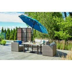 Style Selections Umbrella - 9-ft x 9-ft - Teal - Polyester -STYLE SELECTIONS Shop 48655112d L