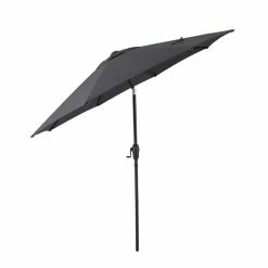 Style Selections Market Umbrella - 9-ft x 9-ft - Polyester - Black
