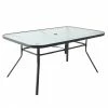 Style Selections Pelham Bay Rectangle Dining Table - Black Steel and Glass - 60-in x 38-in x 28-in -STYLE SELECTIONS Shop 48655117 L