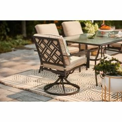 Style Slections Glenn Hill Swivel Patio Chair - Steel and Olefin - Tan - Set of 2 -STYLE SELECTIONS Shop 48655119c L