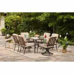 Style Slections Glenn Hill Swivel Patio Chair - Steel and Olefin - Tan - Set of 2 -STYLE SELECTIONS Shop 48655119d L