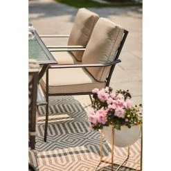 Style Slections Glenn Hill Patio Chair - Steel and Olefin - Tan - Set of 4 -STYLE SELECTIONS Shop 48655120d L