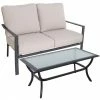 Style Selections Glenn Hill Loveseat and Coffee Table - Steel - Tan -STYLE SELECTIONS Shop 48655121 L