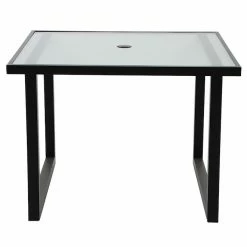 Style Selections Exterior 40-in Dining Table with Glass Top