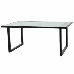 Style Selections Rectangular Exterior Glass 68-inch Dining Table