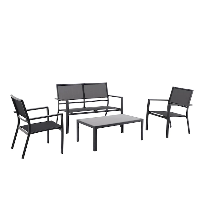Style Selections Carlson 4-Piece Metal Frame Patio Conversation Set 3 Style Selections Carlson 4-Piece Metal Frame Patio Conversation Set