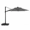 Style Selections Olefin Offset Lighted 11-ft Round Hanging Umbrella with Black Metal Frame -STYLE SELECTIONS Shop 48655149 L