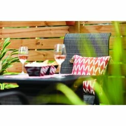 Hartford 5-Piece Patio Set with Gas Fire Table - C-Spring Motion Chairs - Black -STYLE SELECTIONS Shop 49095003c L