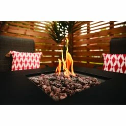 Hartford 5-Piece Patio Set with Gas Fire Table - C-Spring Motion Chairs - Black -STYLE SELECTIONS Shop 49095003d L