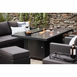 Style Selections 55,000 BTU 64-in Fire Table in Black Aluminum -STYLE SELECTIONS Shop 49095004d L