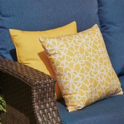 Style Selections Patio Cushion - 16-in x 16-in - Polyester - Yellow -STYLE SELECTIONS Shop 49235050b L