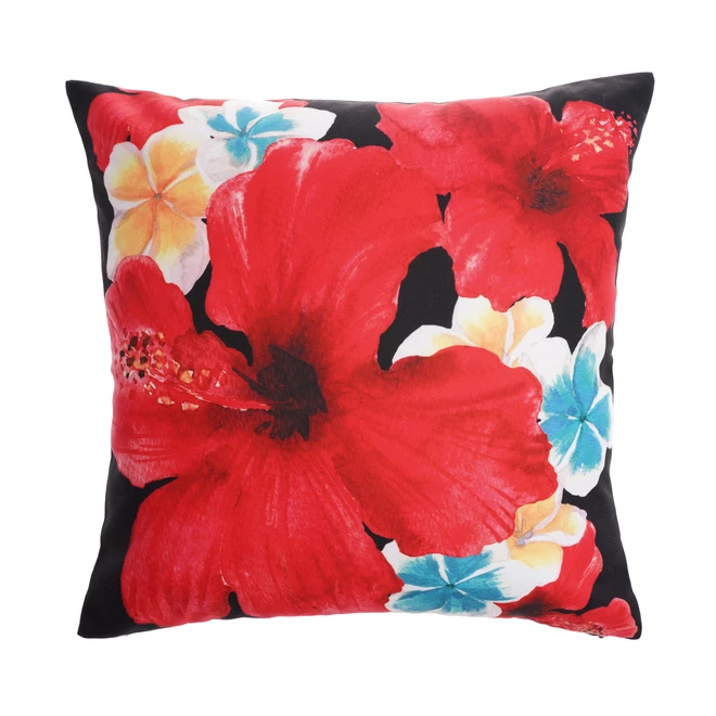Style Selections Outdoor Throw Pillow - Hibiscus Pattern - Polyester - 16-in x 16-in 3 Style Selections Outdoor Throw Pillow - Hibiscus Pattern - Polyester - 16-in x 16-in