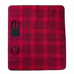 Style Selections Picnic Blanket - Red/Black Plaid - 50-in x 60-in