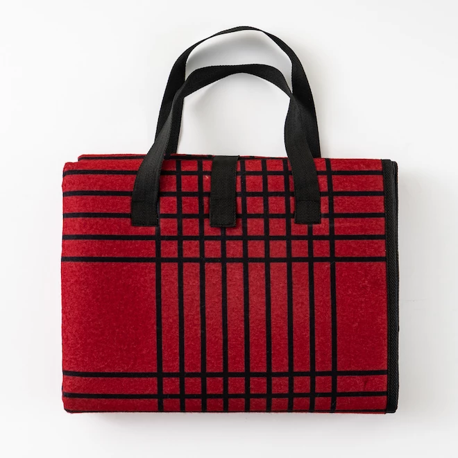 Style Selections Picnic Blanket - Red/Black Plaid - 50-in x 60-in 5 Style Selections Picnic Blanket - Red/Black Plaid - 50-in x 60-in - Image 3