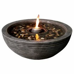 Style Selections Fire Pit Fountain - 24-in - Stone - Natural