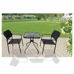 Style Selection Bistro Patio Set - Steel and Resin - Black - 3 Pieces -STYLE SELECTIONS Shop 72255050c L