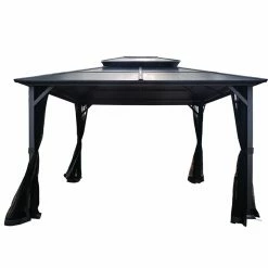 STYLE SELECTIONS Online Shop 46 Style Selections Vented Roof Gazebo - 10-ft x 12-ft - Galvanized Steel - Grey