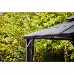 Style Selections Vented Roof Gazebo - 10-ft x 12-ft - Galvanized Steel - Grey -STYLE SELECTIONS Shop 72255182c L