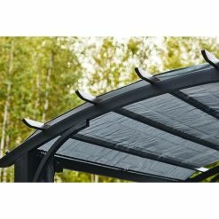 Curved Roof Pergola - 10-ft x 10-ft - Black -STYLE SELECTIONS Shop 72255184c L