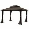 Style Selections 10-ft x 12-ft Brown Gazebo -STYLE SELECTIONS Shop 72255186 L