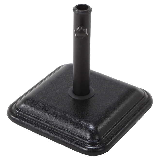 Style Selections Square Patio Umbrella Base - 13 7/8-in - Black 3 Style Selections Square Patio Umbrella Base - 13 7/8-in - Black