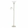 Metal Torchiere Lamp - 71" - Brushed Steel 1 Metal Torchiere Lamp - 71" - Brushed Steel -STYLE SELECTIONS Shop 79565106 L
