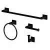 Bathroom Accessory - 4-Piece Set - Matte Black -STYLE SELECTIONS Shop 80375144 L